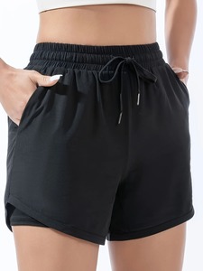 Shorts Deportivos 2 en 1 para Mujer, de Verano, con Cordón Ajustable, de Secado Rápido, Cintura Alta, Levanta Glúteos, para Correr, Entrenamiento, Yoga, Gimnasio - Product Image 5