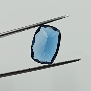 Magnifique topaze bleue de Londres naturelle de haute qualité, pierre précieuse brute, polie, taille cabochon octogonale pour la fabrication de bijoux - Product Image 1