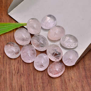 Cabujón de piedras preciosas sueltas de 7x9 a 13x18mm con forma ovalada suave de morganita Natural, uso para hacer pulseras, collares, joyas - Product Image 4