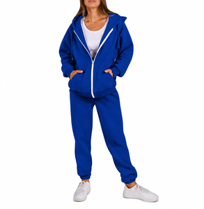 Conjunto Deportivo Informal de Dos Piezas para Mujer, Sudadera con Capucha y Pantalones Deportivos de Alta Calidad - Product Image 1