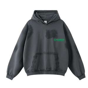 New Arrive Custom logo Heavy Weight <b>Vintage</b> Pullover Hoodie Men Acid Washed <b>Oversized</b> Plus Size Hoodies & <b>Sweatshirts</b> - Product Image 6