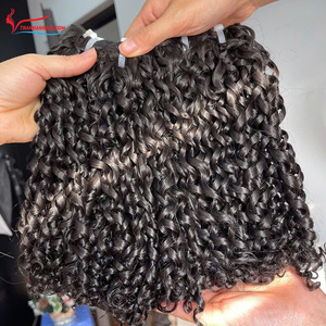 สินค้าขายดี ชุดผมต่อแบบเส้นตรง Black Steam Pixie Curly Raw Hair ไม่หลุดร่วง ไม่พันกัน - Product Image 5