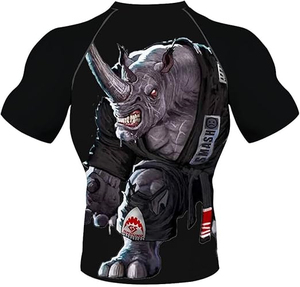 Premium Custom Rash Guard Short Sleeve <b>Compression</b> <b>Shirt</b> Mma Grappling Fightwear Athletic Training Top Quick Dry Breathable - Product Image 5