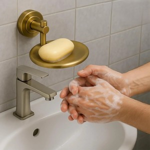 Porte-savon en métal contemporain, plateau à savon en acier inoxydable pour les intérieurs modernes - Product Image 5