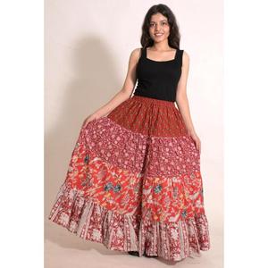 Boho Festival Cotton Patchwork Maxi <b>Skirt</b> Handmade <b>Long</b> Indian <b>Skirt</b> Women <b>Summer</b> Outfit - Product Image 2