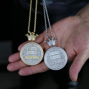 Collar con Colgante de Letra de Plata 925 de Alta Calidad con Moissanita, Estilo Hip Hop, Joyería Iced Bling, Regalo para Fiestas, Raperos y Streetwear - Product Image 3