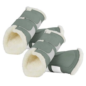 Wool <b>Fleece</b> Horse Equipment Equestrian Riding Brushing Tendon Horse <b>Boots</b> Horse Care Fur Brushing <b>Boot</b> - Product Image 1