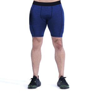Shorts de compression athlétiques taille haute de haute qualité, nouvelle collection, avec poches, coupe ajustée, séchage rapide, pour l'entraînement et la course à pied - Product Image 1
