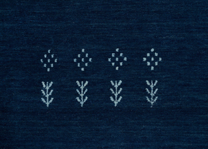 Alfombra Gabbeh de Lana Anudada a Mano, Color Azul Marino, Diseño Minimalista, para Sala de Estar, Dormitorio, Decoración del Hogar - Product Image 3