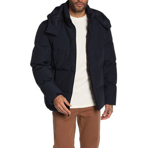 Hot Sale Men's Casual Winter Hooded Puffer Jacket Long Sleeve Full Zipper Windproof Thick Polyester Winter Outerwear <b>Padded</b> <b>Coat</b> - Product Image 6