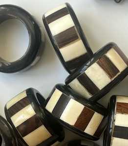 SAMI HANDICRAFTS ชุดแหวนผ้าเช็ดปากชุบเงิน MOP ชุด 8 ชิ้น ตกแต่งธีมโรแมนติกสำหรับการสังสรรค์ในครอบครัวและงานปาร์ตี้ - Product Image 6