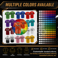 Maillot de baseball personnalisé sublimé 100 % polyester unisexe col en V manches courtes fermeture boutonnée coupe ample anti-humidité sport