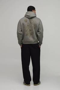 OEM Men's Screen Printed <b>Custom</b> Hoodie Breathable High Quality Cotton Fleece Pullover Men's Sweatshirt With <b>Custom</b> Design - Product Image 6