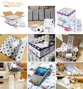 Sailing Airway Bill Paper 80X60 80X80 57X50 Atm 57X40Mm 57X13 Rollo de papel térmico 48Gsm - Product Image 6