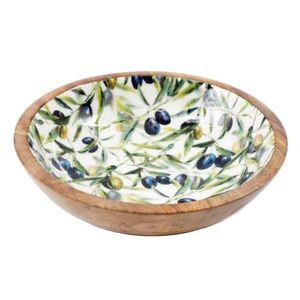 Premium Wooden Bowl With Smooth Enamel Finish Perfect For Serving Salads, Pasta, Fruits, And Snacks - Product Image 1