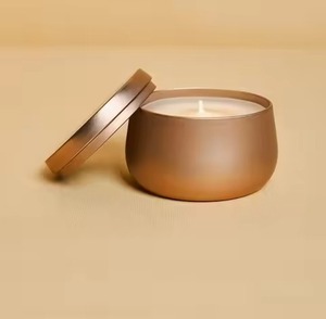 Premium Metal Candle Jar Decorative Candle Holder Container Home Fragrance Table Decor Accent - Product Image 1
