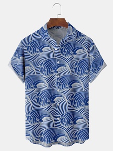 T-shirt Hawaïen Décontracté pour Homme – Anti-Plis, Écologique, Respirant, Haute Qualité, Logo/Couleurs Personnalisables - Product Image 1