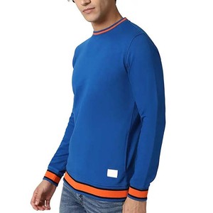 เสื้อสเวตเชิ้ตผ้าคอตตอนผสมสำหรับผู้ชาย ออกแบบเองได้ ราคาโรงงาน OEM เสื้อสเวตเชิ้ตคลาสสิกผู้ชาย คอกลม ผ้าฟลีซคอตตอนเนื้อหนา - Product Image 4