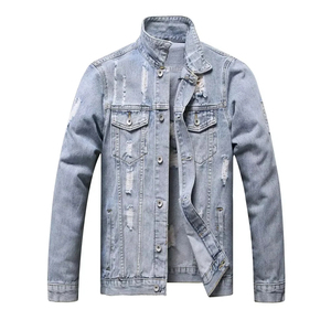 New Fashion Wholesale 2026 Plain Men Denim Jackets Wholesale Top Quality <b>Jeans</b> Jackets for Sale High Quality - Product Image 2