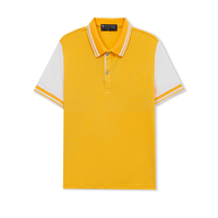 Chemises polo pour hommes, design bicolore, séchage rapide, manches courtes, 95% coton, 5% élasthanne, t-shirts pour hommes, logo personnalisé, respirant