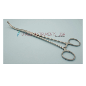 คีมหนีบสำหรับผ่าตัดระบบทางเดินปัสสาวะแบบโค้ง9 14ใช้วัสดุเหล็กใช้สำหรับผ่าตัด - Product Image 2