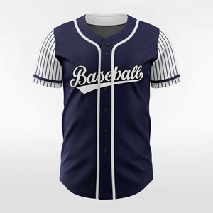 Maillot de baseball pour adulte 100% polyester, séchage rapide, respirant, tissu doux, coutures durables, manches courtes, nom d'équipe personnalisé - Product Image 1