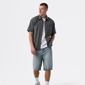 Short en jean confortable et jeune pour homme, séchage rapide, 240 GSM, idéal pour l'entraînement et la course, collection été – Nouvelle promotion ! - Product Image 4