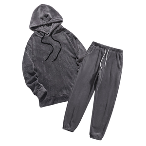 Survêtement d'hiver pour homme avec logo personnalisé, haute qualité, 100% coton, impression en relief, costumes personnalisés de haute qualité pour garçons avec empiècements - Product Image 5