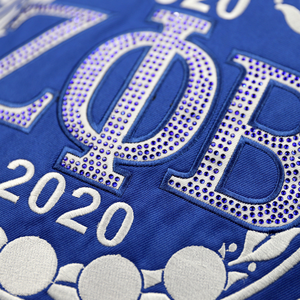 Maillot de football Zeta Phi Beta Centennial pour femme, bleu royal, ZPB 1920 2020, anniversaire, col en V, maillot de sororité - Product Image 4