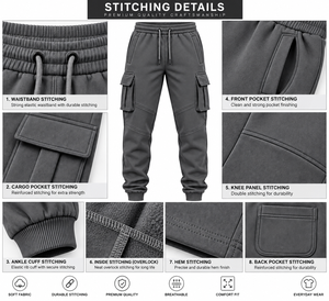 Pantalones deportivos de algodón y poliéster personalizados con logo, los más vendidos de 2026, al por mayor, para gimnasio, fitness, jogger, cargo, para hombre - Product Image 5