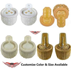 KEW Gold Luxurious Eco-Friendly <b>Braided</b> Vintage Elegant Ceremonial Garment <b>Accessories</b> Epaulettes Bullion Wire Mylar Thread - Product Image 6