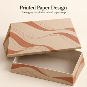 Caja de Papel Trapezoidal Personalizada con Diseño de Olas de Arena para Muestras de Cuidado de la Piel, Empaque con Logotipo OEM - Product Image 3