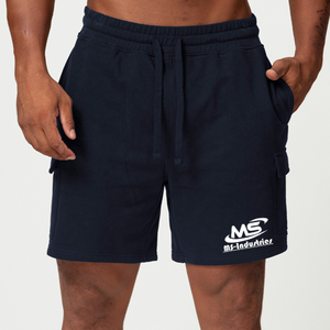 Shorts de sport pour hommes en coton et polyester avec logo personnalisé OEM, avec poches, respirants, pour la salle de sport, l'entraînement, les sorties décontractées - Product Image 3