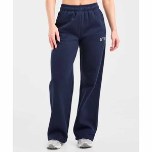 Custom Logo Heavyweight Fleece Crewneck Sweatshirt and Wide Leg Sweatpants <b>Set</b> Oversized Casual Pullover with Matching Lounge - Product Image 6