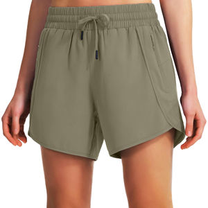 Shorts Deportivos de Doble Capa para Mujer, de Secado Rápido, Cintura Alta, Transpirables, para Yoga y Entrenamiento, con Bolsillo, Venta al Por Mayor - Product Image 4