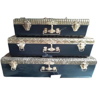 Lot de 2 boîtes de rangement en métal de qualité supérieure, coffre au trésor, décoration de fête, cadeau, meilleur prix, boîtes à bijoux de meilleure qualité
