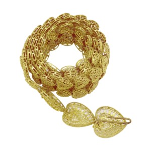 Ceinture ethnique unisexe plaquée or 14K, 18K, 24K en gros pour la danse du ventre marocaine et les bijoux de mariée arabes - Product Image 1