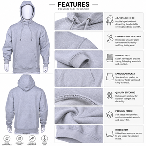 Sudadera con Capucha para Hombre 2026, Estilo Casual, Manga Larga, Ropa de Invierno, 100% Algodón Ecológico, con Bolsillo - Product Image 6