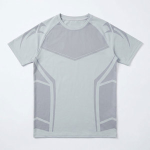 เสื้อยืดออกกำลังกายผู้ชายแบบไร้ตะเข็บ แห้งเร็ว ระบายเหงื่อ สำหรับฟิตเนส กีฬา วิ่ง แขนสั้น - Product Image 1