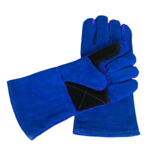 Reinforced Cowhide Split Leather Gloves Anti-Heat Anti-Vibration Heavy Duty Welding Firefighting Safety <b>Cuff</b> Cotton Hand <b>Arm</b> - Product Image 6