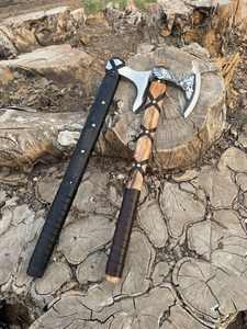 Thewizcrafts LOWDOWN Tomahawks industriels portables pliables, manche en bois, lame en acier à haute teneur en carbone, tranchant de 106 mm, 380 mm pour le camping - Product Image 3