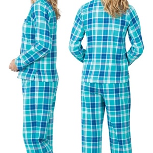 Conjunto de Pijama de Franela Cepillada para Mujer, Suave y Cálido, de Manga Larga y Pantalón Largo, Ropa de Dormir para el Hogar - Product Image 4