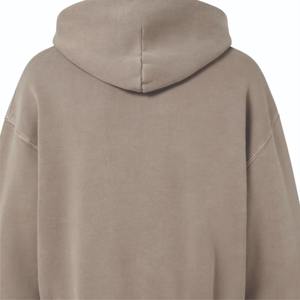 เสื้อฮู้ดดี้ผู้ชายไซส์ใหญ่คุณภาพสูงแบบซิป วินเทจ สีซีดจาง สไตล์ทำสีแบบแอซิดวอช - Product Image 6