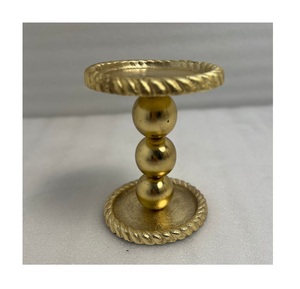 Elegant Gold <b>Aluminum</b> Candle Holder With Modern Design For Dining <b>Table</b> Wedding And Home Decoration Use - Product Image 6