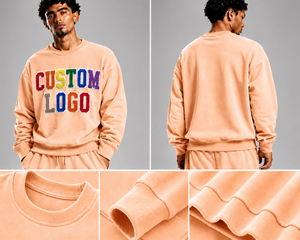 Sweat-shirt à col rond avec logo personnalisé imprimé en strass, unisexe, coupe classique, décontracté, pull en tricot d'automne, 100% coton floqué - Product Image 5