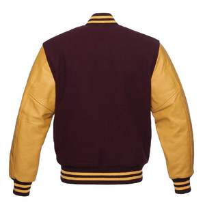 Top University Spring Autumn Men's Loose Casual Baseball Varsity Jacket Custom Leather College Letterman Jacket OEM Wholesale - Product Image 3