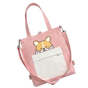 Bolsos de lona personalizados para mujer al por mayor, bordados y serigrafiados de algodón, reutilizables - Product Image 2