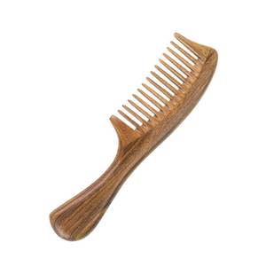 Peigne à cheveux artisanal en bois de rose, forme ovale, poli, objet décoratif en bois - Product Image 2