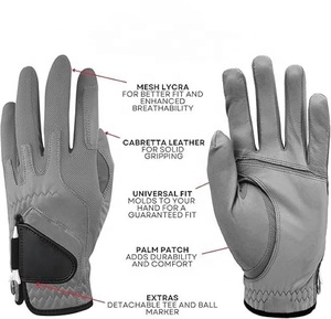 Gants de golf en cuir Cabretta véritable pour hommes et femmes, haute qualité, ajustement compressif, respirants, couleur universelle, premium pour le sport - Product Image 4
