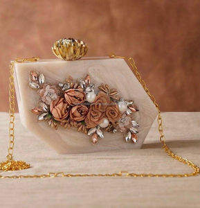 Luxury Resin Clutch <b>Handbag</b> for Women Elegant Fashion Evening Purse <b>Handbags</b> From Falak World Export - Product Image 4